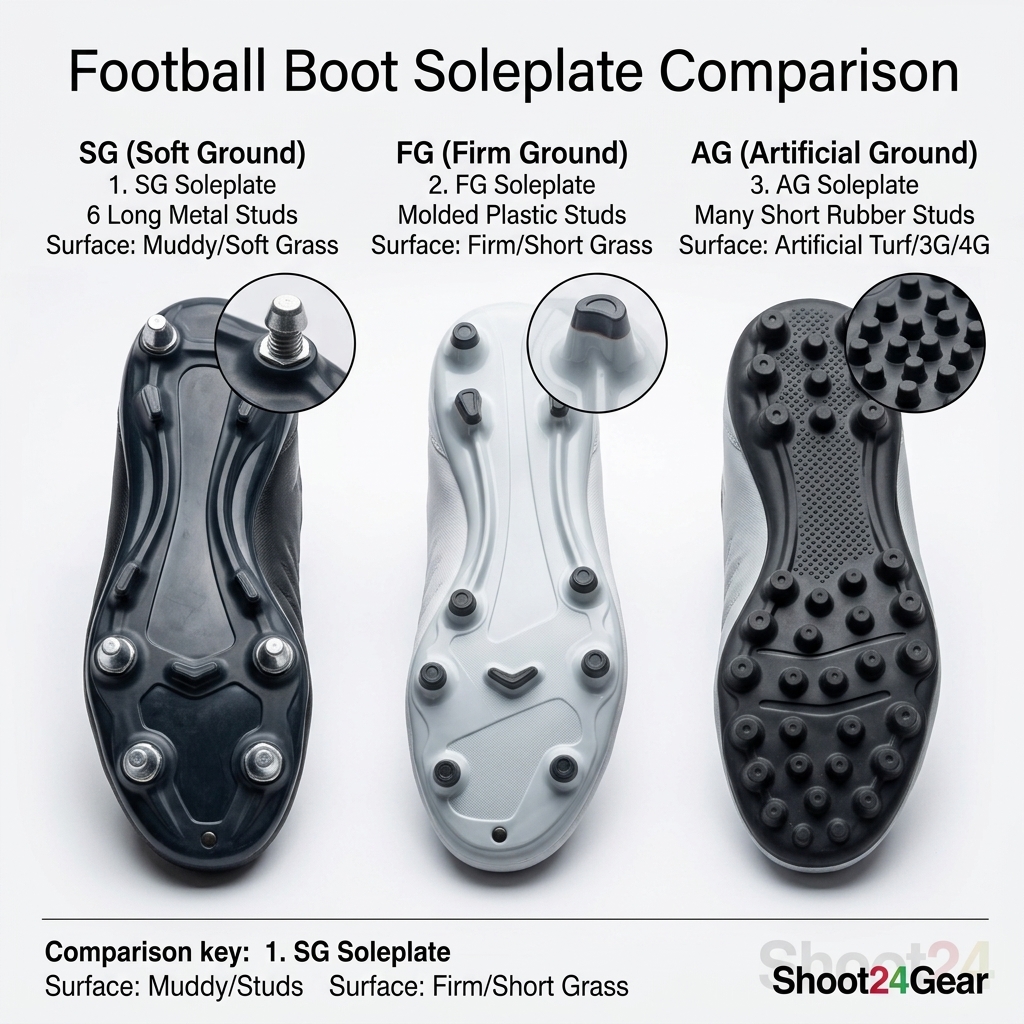Soft Ground Football Boots - Stud Configuration Overview - Additional View